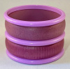 LG134  satin plum & lilac lucite bangles